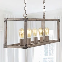 Jonathan Y Magnolia Adjustable Iron Rustic Farmhouse Led Pendant