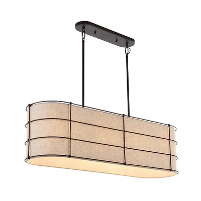 Chadwick Rustic Farmhouse Iron Linear Led Pendant