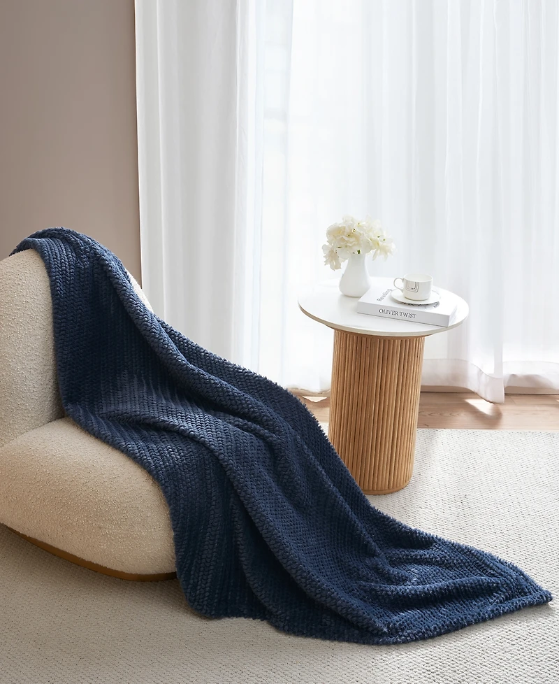 Royal Luxe Cozy Faux Fur to Mink Throw, 50" x 60''