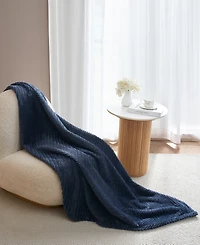 Royal Luxe Cozy Faux Fur to Mink Throw, 50" x 60''