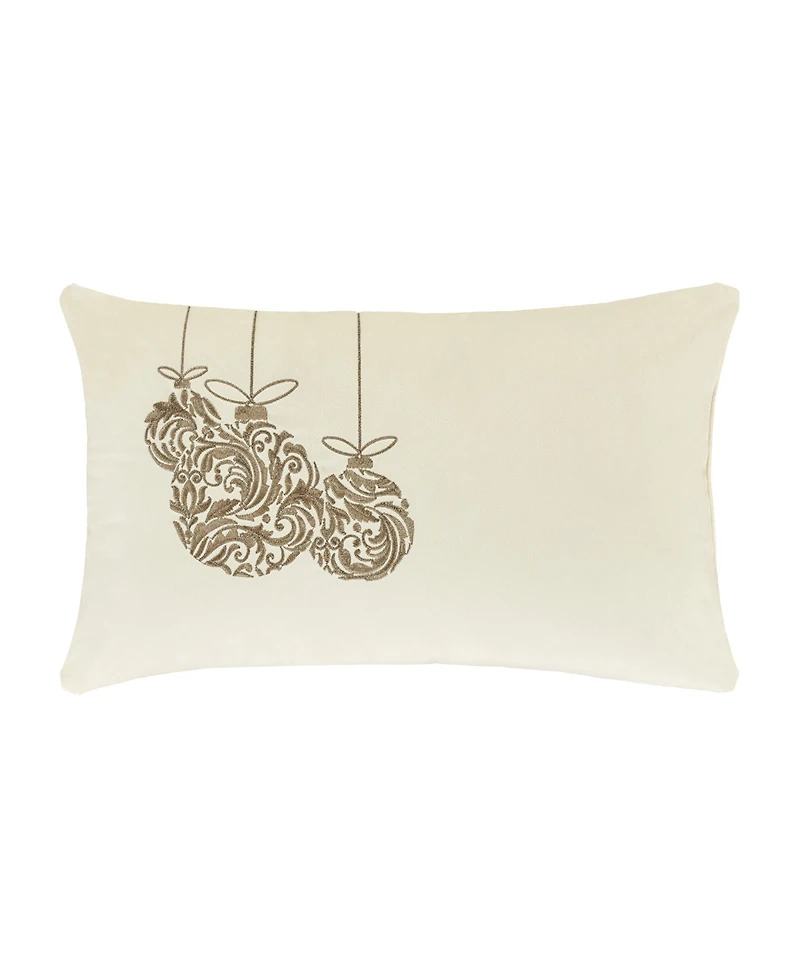 J Queen New York Ornament Boudoir Embellished Decorative Pillow, 15" x 22"