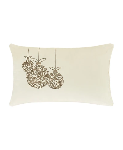 J Queen New York Ornament Boudoir Embellished Decorative Pillow, 15" x 22"