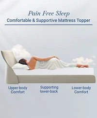 Extra Thick Cooling Mattress Topper Queen Size, Plush Pillow-Top Queen Mattress Topper by California Design Den