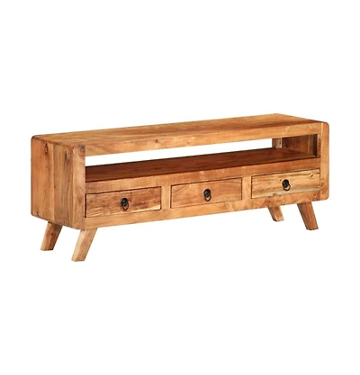 Tv Stand 43.3"x11.8"x15.7" Solid Wood Acacia