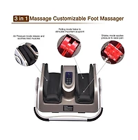 Electric Foot Massage Machine 360° Adjustable with Heat Shiatsu Roller Vibration