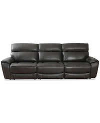 Closeout! Hutchenson 115" 3-Pc. Zero Gravity Leather Sofa with 2 Power Recliners, Created for Macy's