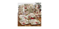 Certified International Evergreen Christmas 4 Piece Dinner Plate