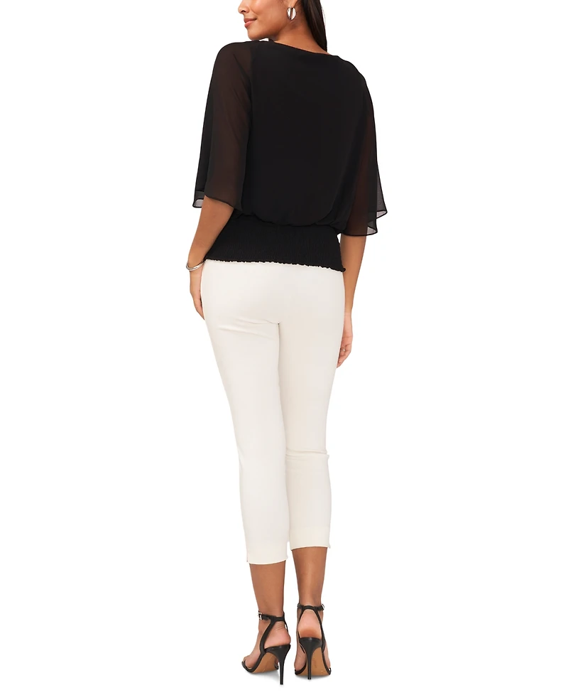 Sam & Jess Women's Smocked-Waist Top