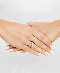Forever Grown Diamonds Lab Grown Diamond Multi-Row Mini Cluster Ring (1/2 ct. t.w.) in Sterling Silver