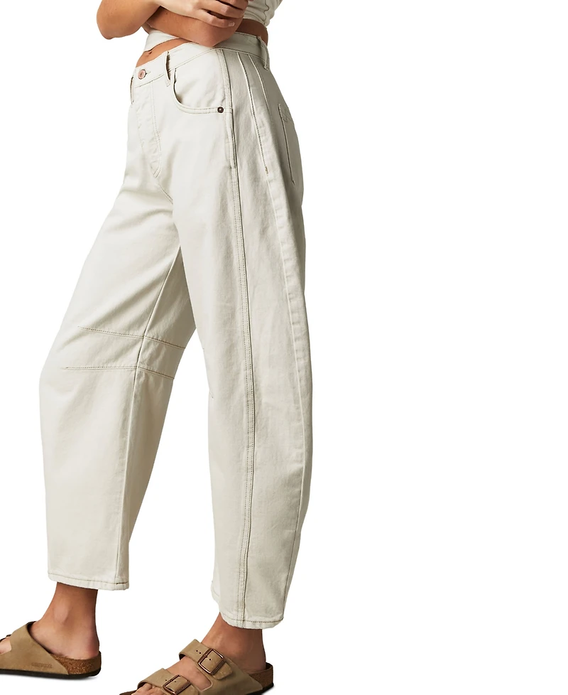 Free People Women's We The Free Good Luck Mid-Rise Barrel Jeans