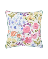 J by J Queen Jules Wildflower Quilted Decorative Pillow, 18" x 18"