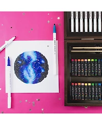 Art 101 Multimedia Illustration Wood Art Set, 85 Pieces