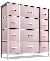 Sorbus Dresser with 12 Drawers - Chest Organizer Unit Steel Frame Wood Top and handle Large for Bedroom, Hallway & etc