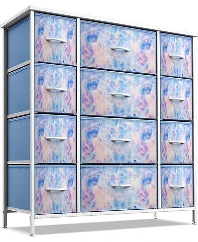 Sorbus Dresser with 12 Drawers - Chest Organizer Unit Steel Frame Wood Top and handle Large for Bedroom, Hallway & etc