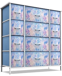 Sorbus Dresser with 12 Drawers - Chest Organizer Unit Steel Frame Wood Top and handle Large for Bedroom, Hallway & etc