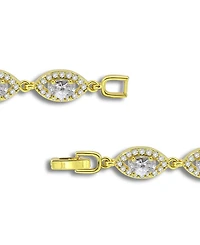 Macy's Cubic Zirconia Oval - Pave Marquise - Design Halo Link Bracelet