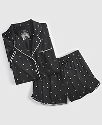 State of Day Women's 2-Pc. Short-Sleeve Notched-Collar Pajama Set Xs-3X