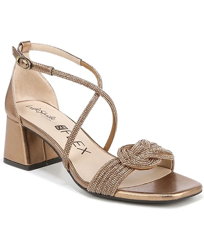 LifeStride Women's Captivate Strappy Block Heel Dress Sandals