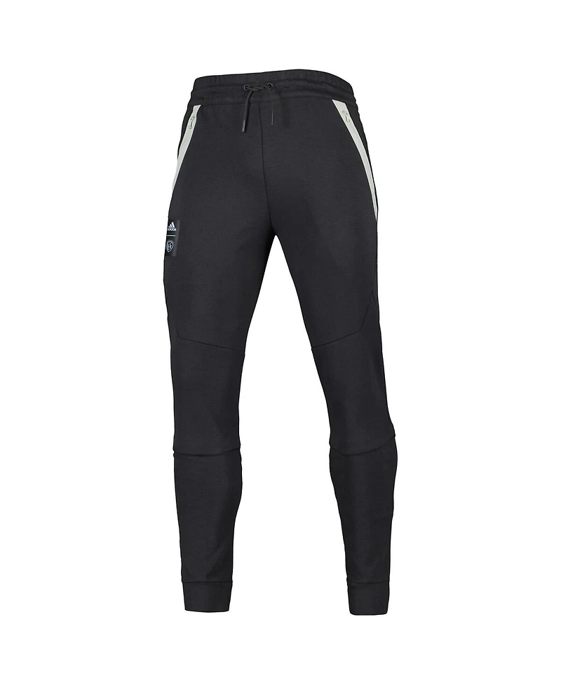 Men's adidas Black Sporting Kansas City 2023 Player Club Travel Pants