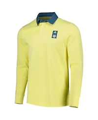 Men's adidas 2023 Player Yellow New York Red Bulls Travel Long Sleeve Polo Shirt