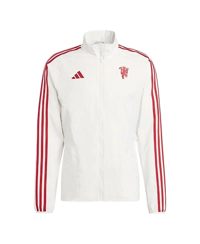 Men's adidas White Manchester United 2023/24 Anthem Full-Zip Jacket