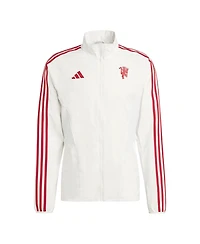 Men's adidas White Manchester United 2023/24 Anthem Full-Zip Jacket