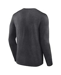 Men's Fanatics Heather Charcoal Texas Rangers 2023 American League Champions Locker Room Long Sleeve T-shirt