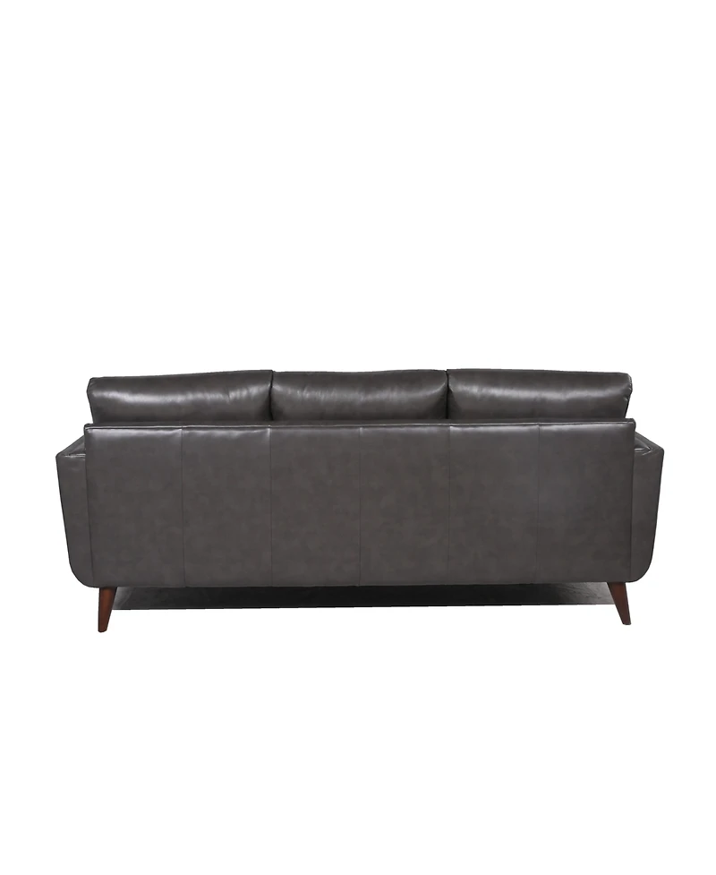 Nice Link Ava 84" Mid-Century Modern Leather Sofa