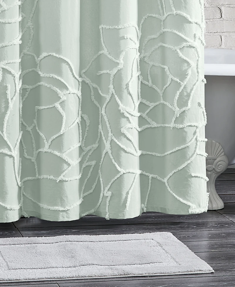 Peri Home Chenille Rose Shower Curtain, 72" x 72"