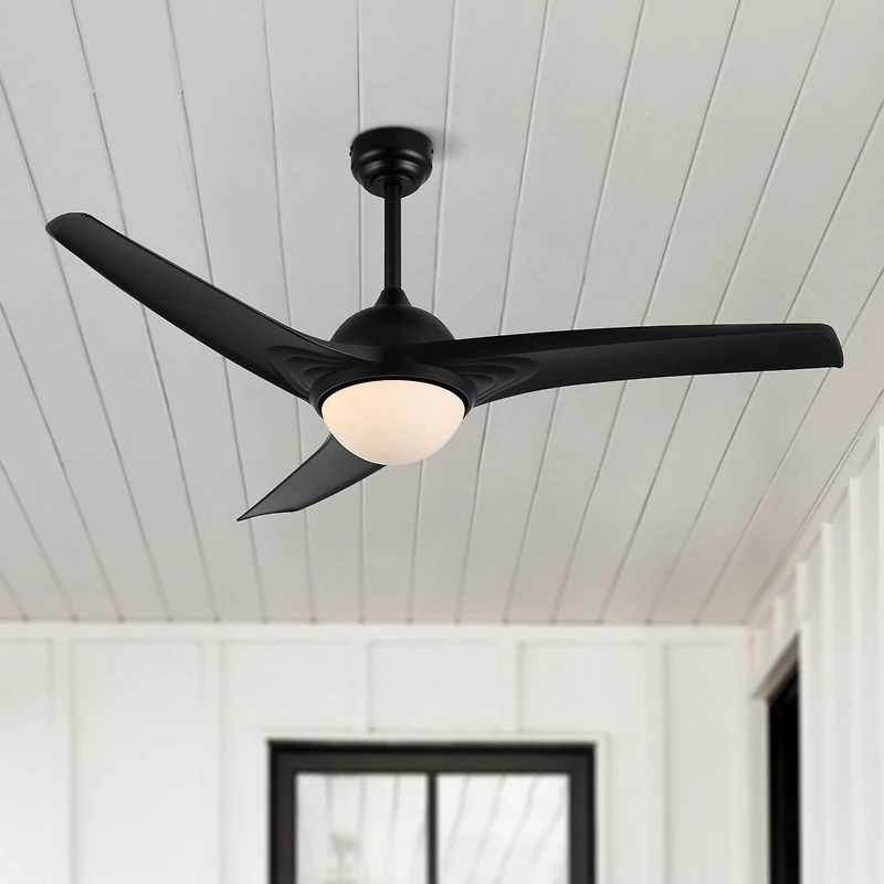 Sully Contemporary Industrial Iron/Plastic Integrated Led Ceiling Fan