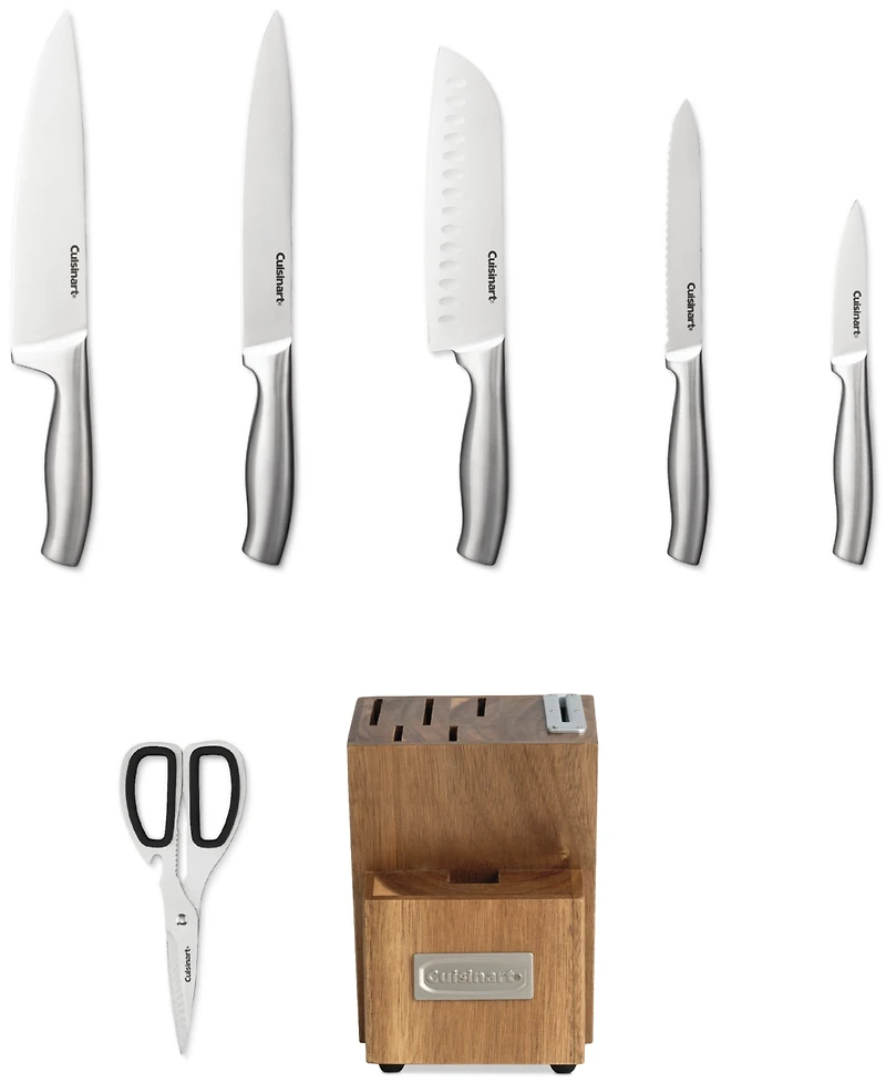Cuisinart Classic 7-Piece Stainless Steel Knife & Block set