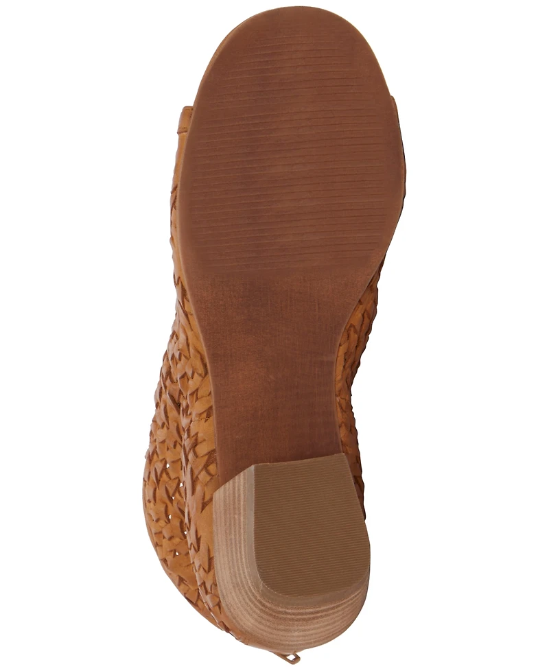 Lucky Brand Women's Mofira Woven Peep Toe Heeled Sandals
