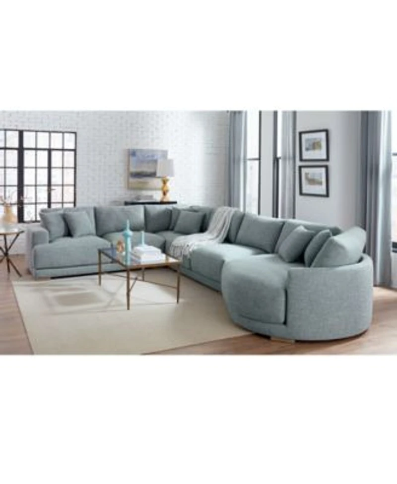 Closeout Vasher Fabric Sectional Collection Created For Macys