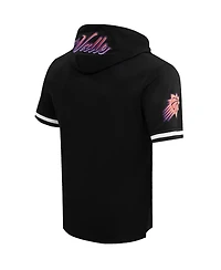 Men's Pro Standard Devin Booker Black Phoenix Suns 2023/24 City Edition Name and Number Short Sleeve Pullover Hoodie