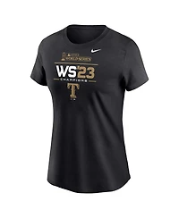 Women's Nike Black Texas Rangers 2023 World Series Champions Lockup T-shirt