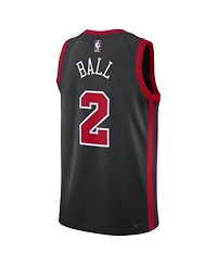 Men's and Women's Nike Lonzo Ball Black Chicago Bulls 2023/24 Swingman Jersey - City Edition