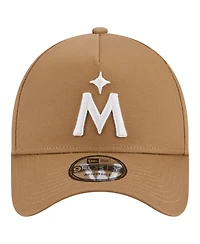 Men's New Era Khaki Minnesota Twins A-Frame 9FORTY Adjustable Hat