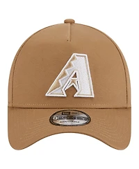 Men's New Era Khaki Arizona Diamondbacks A-Frame 9FORTY Adjustable Hat