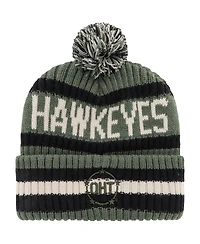Men's '47 Brand Green Iowa Hawkeyes Oht Military-Inspired Appreciation Bering Cuffed Knit Hat with Pom