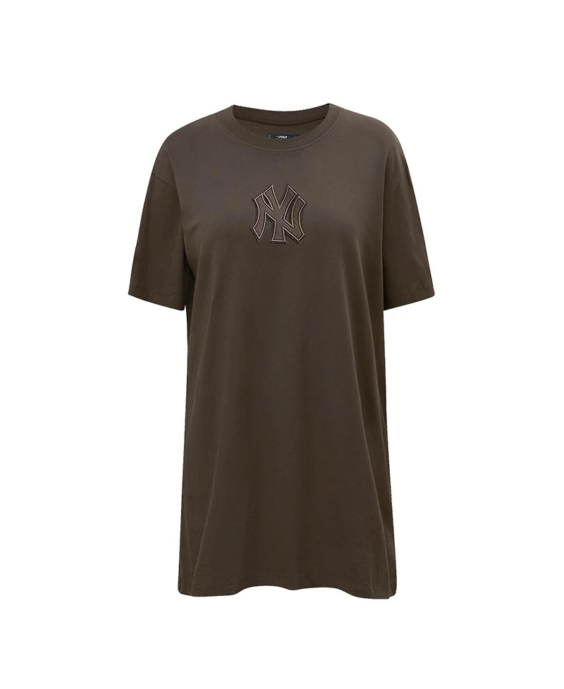 Women's Pro Standard Brown New York Yankees Neutral T-shirt Dress