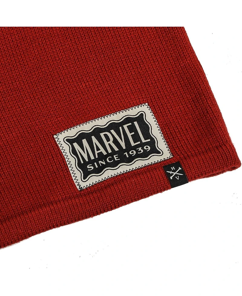 Men's Red Marvel Graphic Varsity Sweater