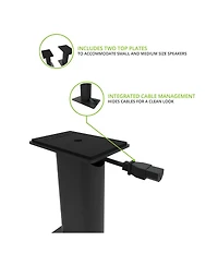 Kanto SP9 9" Universal Desktop Speaker Stands with Rotating Top Plates and Cable Management - Pair