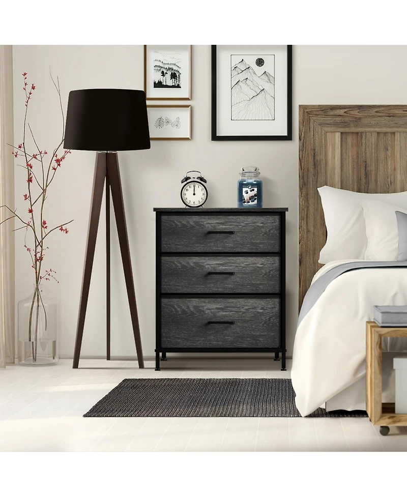 Sorbus Nightstand with 3 Drawers