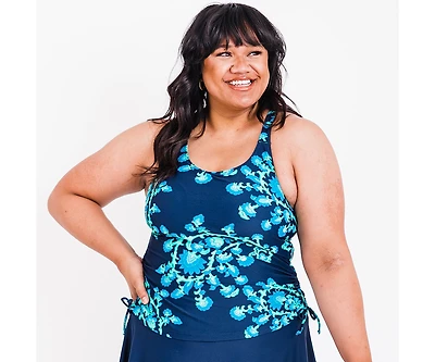 Calypsa Plus Maya Tankini Swim Top With Removable Cups