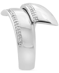 Effy Diamond Wide Bypass Ring (1/8 ct. t.w.) in Sterling Silver