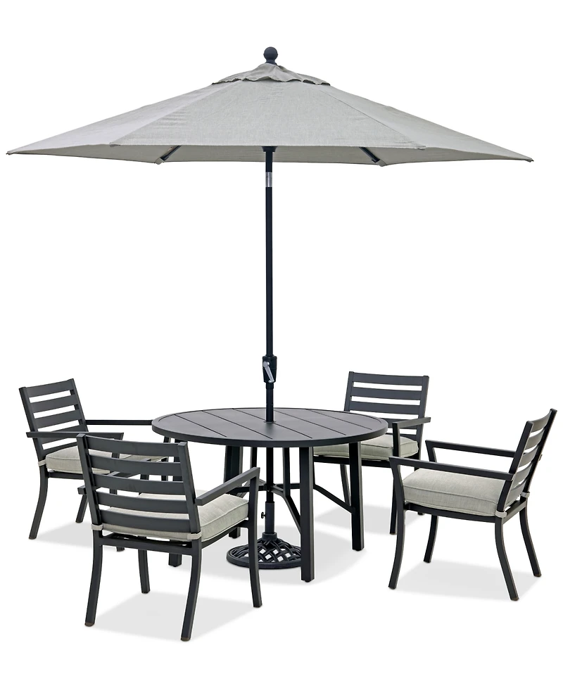 Astaire Outdoor 5-pc dining Set (48" round table + 4 chairs), Created for Macy's