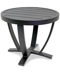 Astaire 24" Round Outdoor Slat Top End Table, Created for Macy's