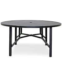Astaire 60" Round Outdoor Slat Top Dining Table, Created for Macy's