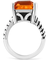 Effy Citrine Statement Ring (12 ct. t.w.) in Sterling Silver & 18k Gold-Plate