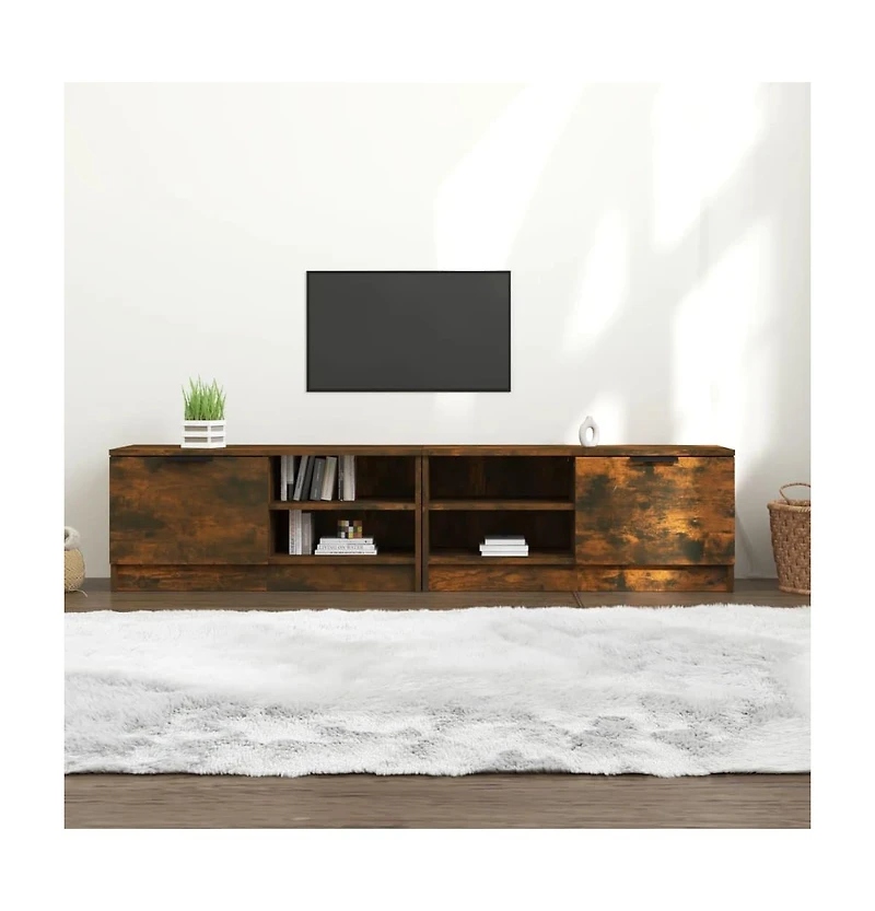 Tv Stands 2 pcs Smoked Oak 31.5"x13.8"x14.4" Engineered Wood